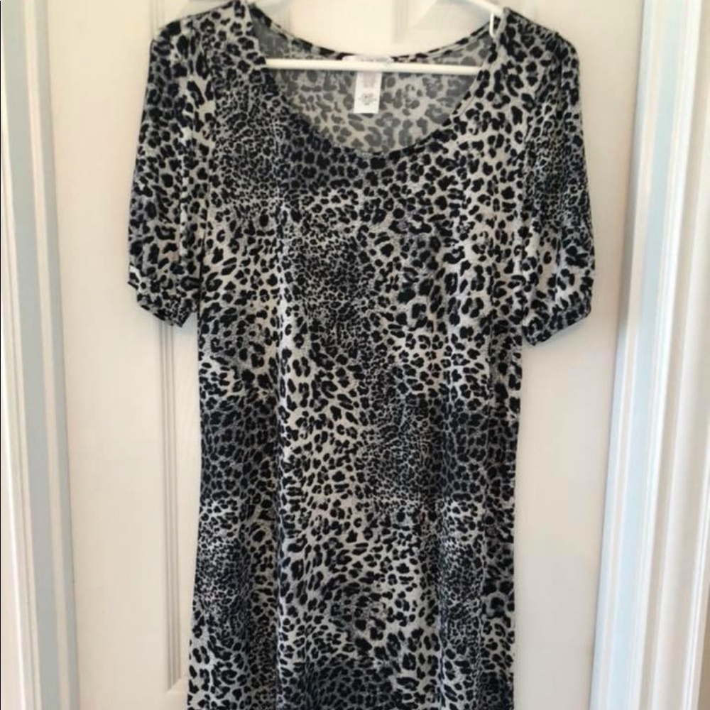 Shift dress leopard